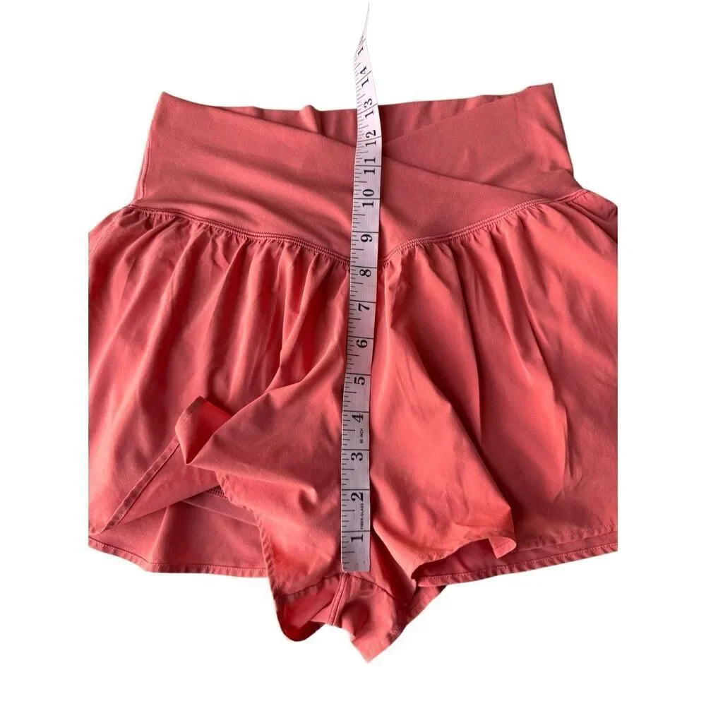 OFFLINE By Aerie Real Me Crossover Flowy Shorts In Coral Orange Size M